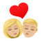Kiss- Woman- Man- Medium Skin Tone- Light Skin Tone emoji on Emojione